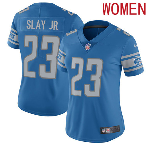 2019 Women Detroit Lions #23 Slay Jr blue Nike Vapor Untouchable Limited NFL Jersey